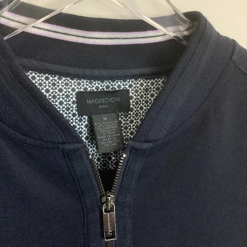 Magaschoni Men's Bomber Jacket Navy Size‎ Medium